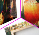 Tropical Sunset Cocktail Canvas Print, Vibrant Kitchen Wall Art, Foodie Home Decor, Botanical Drink Painting, Dining Room Cocktail Art