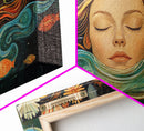 Surreal Dreamscape Framed Canvas Print Whimsical Art Featuring Floral Fantasy Unique Gift Idea Bedroom Wall Art Boho Inspired Artwork