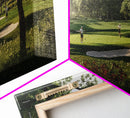 Green Golf Landscape Canvas Print Panoramic Rustic Decor Above Sofa Art Horizontal Artwork Gift Idea Living Room Wall Art