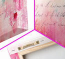 Abstract Script Canvas Print Pink Orange Wall Art Light Pastel Decor Modern Bedroom Artistic Boho Minimalist Horizontal Art