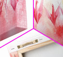 Origami Cranes Canvas Print Pink Wall Art Whimsical Decor Artistic Living Room Boho Minimalist Style Bedroom Gift Idea Artwork