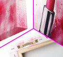 Pink Lipstick Art Canvas Print, Modern Makeup Wall Art, Feminine Decor, Light Pink Abstract Art, Whimsical Beauty Art