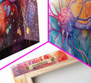 Neurons Framed Canvas Print Science Art Abstract Brain Art Whimsical Modern Wall Decor Perfect for Study Therapy Office Living Room