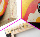 Vibrant Pop Art Skateboard Canvas Print - Abstract Graffiti Wall Art, Retro Colorful Teen Room Decor, Urban Bedroom Accent Piece