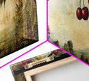 Framed Canvas Print Cherries Wall Art Panoramic Rustic Decor Living Room Horizontal Landscape Art Farmhouse Gift Idea Painting
