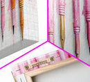 Abstract Pink Pens Framed Canvas Print - Whimsical Art, Light Pink Dorm Wall Decor, Vertical Art Gift Idea, Unique Living Room Canvas Print