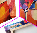 Martini Glass Framed Canvas Print Martini Wall Art Abstract Modern Cocktail Art Kitchen Bar Decor Bold Geometric Wall Artwork