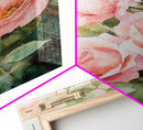 Soft and romantic watercolor roses, framed canvas print, rose painting, botanical prints, perfect floral wall art for bedroom or living room
