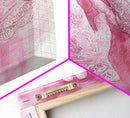 Light Pink Wall Art Canvas Print, Delicate Lace Gloves Illustration, Victorian-Inspired Art, Rustic Decor Bedroom Guest Room Gift
