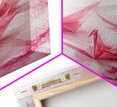 Origami Cranes Canvas Print, Pink Paper Bird Art, Minimalist Zen Decor, Whimsical Artwork Bedroom Wall Art, Japanese-Inspired Gift