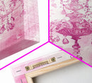 Pink Crystal Chandelier Canvas Print | Romantic Light Decor | Rustic Wall Art | Elegant Bedroom Art | Above Bed Wall Art | Farmhouse Decor