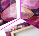 Gemstone Painting Canvas Print Vibrant Abstract Art Geometric Wall Art Pink Orange Wall Art Living Room Decor Modern Aesthetic
