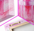Light Pink Lipstick Trio Canvas Print, Whimsical Art, Makeup Wall Art, Pink Abstract Art, Feminine Decor, Bedroom Art, Gift Idea for Her