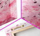 Pink Musical Notes Canvas Print, Whimsical Art, Music Lover Gift, Pink Wall Art for Dorm, Light Pink Wall Art, Artistic Decor, Living Room Art