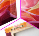 Fluid Pink Orange Canvas Print Featuring Bright Abstract Art Nouveau Style, Perfect Living Room Wall Art and Wabi Sabi Aesthetic