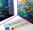 Underwater Kelp, Ocean Botanical Prints, Coastal Decor, Blue and Green Wall Art, Christmas, Canvas Print, Bedroom Art, Gift Idea