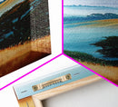Landscape Art, Framed Canvas Print, coastal landscape art, panoramic art, extra wide art, rustic decor, living room art