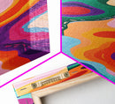 Abstract Swirls, pink orange wall art, geometric wall art, bold colorful art, modern minimalist art, blotter art, Canvas Print