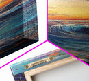 Ocean Wave, Coastal Wall Art, Seascape Painting, Surf Wall Art,Extra Wide Art, Bedroom Art, Framed Canvas Print