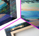 Sunset Pathway Art, Coastal Painting, Wabi Sabi Art, Above Bed Wall Art, Seascape Painting, Framed Canvas Print, Nautical Decor