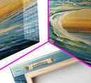 Ocean Wave, Seascape Painting, Framed Canvas Print, Coastal Landscape Art, Nautical Decor, Blue and Green Wall Art