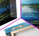 Marsh Painting, Coastal Landscape, Canvas Print, Lake Tahoe Art, Rustic Wall Art, Above Couch Art, Vertical Wall Art