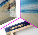 Windy Dunes, coastal landscape art, framed canvas print, nautical decor,  Ireland painting, beach house wall art