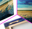 Prairie Storm, landscape painting, framed canvas print, moody art, rustic wall art, southwest wall art, extra wide art, boho art
