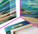 Pine Trees by the Lake, lake Tahoe art, coastal landscape art, pine tree art, nature lover gift, framed canvas print, vertical wall art