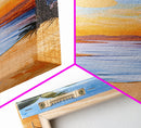 Tropical Sunset, palm tree painting, coastal decor, Hawaii art, nautical painting, framed canvas print,  coastal landscape art