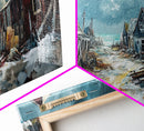 Abandoned Town Art, Rustic Decor, Moody Art, Western Landscape Art, Framed Canvas Print, Extra Wide Art, Farmhouse Art
