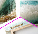 Ocean Wave, Beach Splash, Panoramic Art, Framed Canvas Print, Surf Wall Art, Nautical Decor, Coastal Wall Art, Extra Wide Art