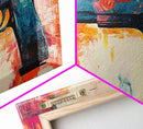 Graffiti wall art, framed canvas print, extra wide art, modern pop art, bold abstract painting, vibrant wall decor, contemporary art
