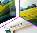 Rolling Hills Landscape, mountain painting, green wall art, countryside art, above couch art, farmhouse art, Canvas Print