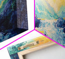 Waterfall Painting, Canvas Print, mountain painting, extra wide painting, nature landscape art, panoramic art, bedroom wall art
