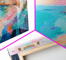 Pastel Ocean, Colorful Coastal Painting, Seascape Art, Nautical Decor, Coastal Cowgirl Wall Art, Canvas Print, Extra Wide Art