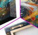 Vibrant Trout Art, Fly Fishing Art, Lake Tahoe Art, Rustic Wall Art, Nature Inspired Decor, Fisherman Gift, Canvas Print