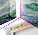 Ocean Wave Painting, Surf Wall Art, Coastal Cowgirl Wall Art, Seascape Painting, Canvas Print, Nautical Decor, Beach House Art