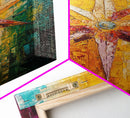 Compass Star Canvas Print Rustic Nautical Wall Art Adventure Decor Travel Lovers Gift Vibrant Abstract Living Room Artwork