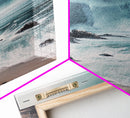 Stormy Coast, Dark Romance Painting, Moody Art, Seascape Painting, Ocean Landscape, Above Couch Art, Framed Canvas Print