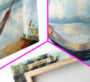 Relaxing Hammock Lake Scene, Tranquil Coastal Art, Serene Nature Painting, Boho Wall Decor, Minimalist Bedroom Art