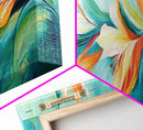 Tropical Floral Art, Vibrant Botanical Painting, Boho Nature Wall Decor, Bright Summer Home Decor, Bedroom or Living Room Art