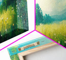 Serene Meadow Landscape Framed Canvas Print Nature Wall Art Impressionist Painting Summer Home Decor Bedroom or Office Wall Accent