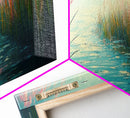 Tranquil Marsh Art Canvas Print Coastal Landscape Wall Decor Nature Inspired Painting Pastel Home Accent Bedroom or Bathroom Wall Art