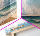 Ocean Wave Horizon Canvas Print Coastal Seascape Wall Art, Tranquil Beach Painting, Nautical Home Decor, Relaxing Living Room Artwork
