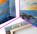 Sunset Coastal Escape Canvas Print, Scenic Ocean Landscape, Nature Wall Art, Beach House Decor, Vibrant Art, Living Room Art