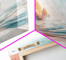 Ocean Wave Sunset Wall Art, Beach Coastal Painting, Serene Seascape Artwork, Relaxing Nautical Decor, Modern Home Accent