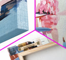 Pink Reflection, Abstract Nature, Boho Art, Floral Wall Decor, Bedroom Wall Art, Canvas Print, Minimalist Water Reflection, Pastel Tones