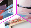Reflection Art, Minimalist Design, Pink and Blue Landscape, Soft Hues, Modern Wall Decor, Framed Canvas Print, Living Room