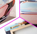 Abstract Bottle, Pink Aesthetic, Modern Kitchen Wall Art, Contemporary Bar Decor, Minimalist Still Life, Framed Canvas Print